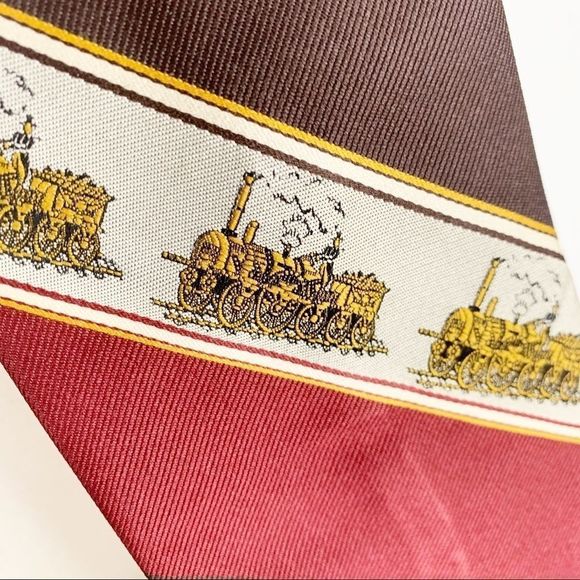 🚂 • Trains VINTAGE Londonaire unique 70s TIE • 🚂 - Picture 7 of 7